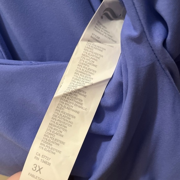 NWT Fabletics Womens 3X Oasis Twist Sports Bra Periwinkle Punch Crisscross Strap - Picture 5 of 6